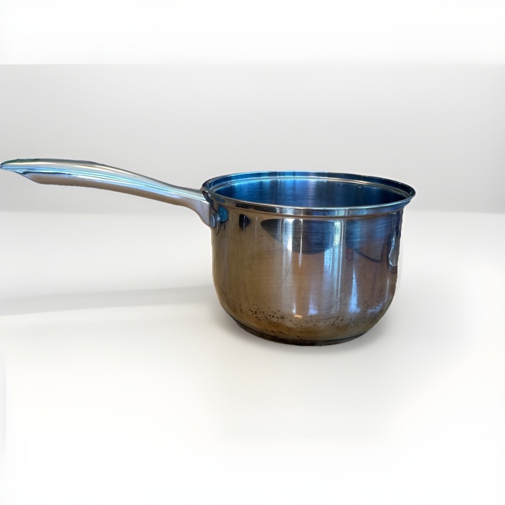 TRAMONTINA‎ 3 QUART  Sauce Pan Glass Lid Tri-Clad 18/10 Stainless Steel *read